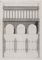 KG 11379
<br/>
Opstand en plattegrond van brug
<br/>
<em>Picart, Bernard (1673-1733)</em>